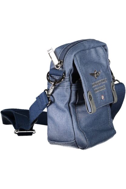 Aeronautica Militare - Blue Cotton Men Shoulder Bag