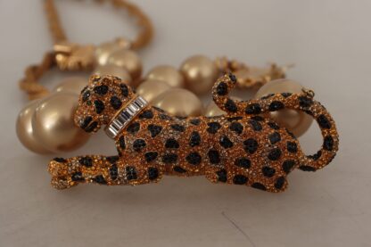 Dolce & Gabbana - Golden Leopard Beaded Choker Necklace