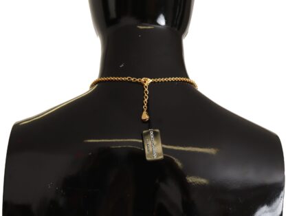 Dolce & Gabbana - Glamorous Gold Crystal Charm Necklace