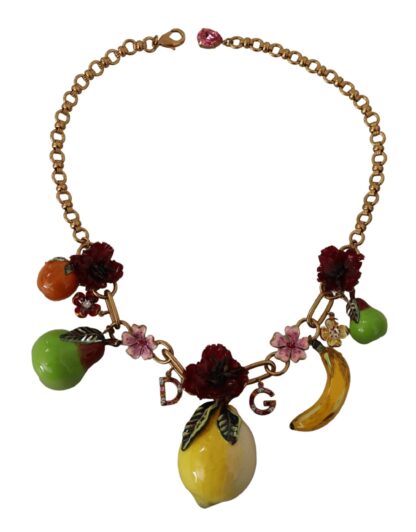 Dolce & Gabbana - Chic Gold Statement Sicily Fruit Necklace