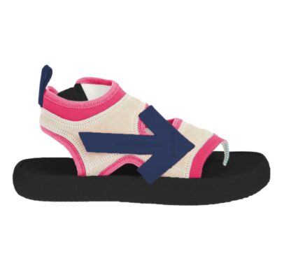 Off-White - Fuchsia Neoprene Suede Sandals