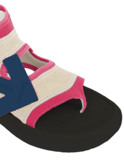 Off-White - Fuchsia Neoprene Suede Sandals