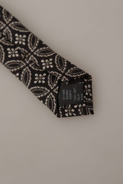 Dolce & Gabbana - Elegant Silk Black and White Bow Tie