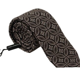 Dolce & Gabbana - Elegant Black Silk Geometric Bow Tie