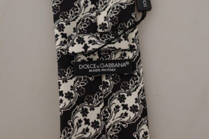 Dolce & Gabbana - Elegant Floral Print Silk Bow Tie