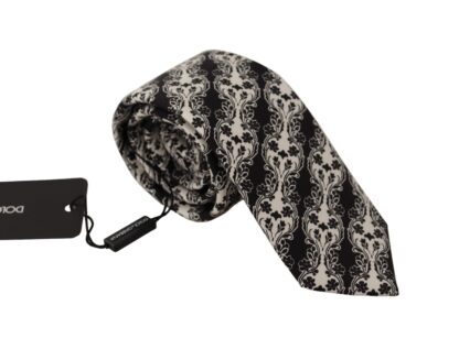 Dolce & Gabbana - Elegant Floral Print Silk Bow Tie