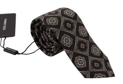 Dolce & Gabbana - Elegant Silk Geometric Bow Tie