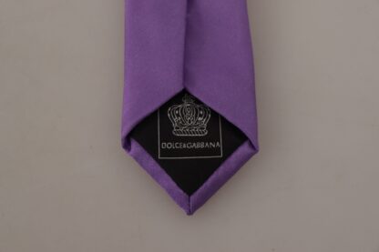 Dolce & Gabbana - Elegant Purple Silk Bow Tie