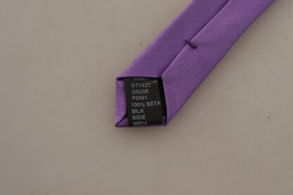 Dolce & Gabbana - Elegant Purple Silk Bow Tie