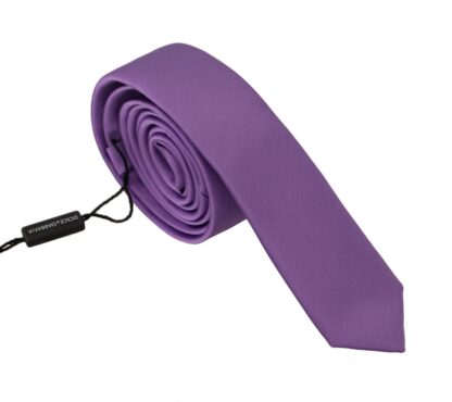 Dolce & Gabbana - Elegant Purple Silk Bow Tie