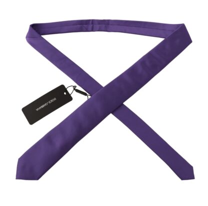 Dolce & Gabbana - Elegant Purple Silk Bow Tie