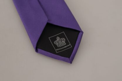 Dolce & Gabbana - Elegant Purple Silk Bow Tie