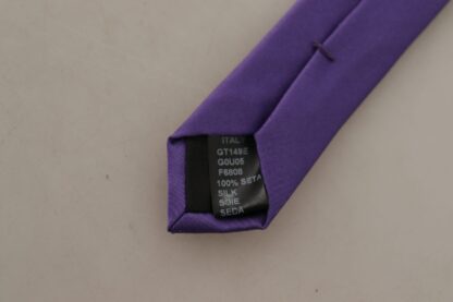 Dolce & Gabbana - Elegant Purple Silk Bow Tie