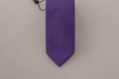 Dolce & Gabbana - Elegant Purple Silk Bow Tie