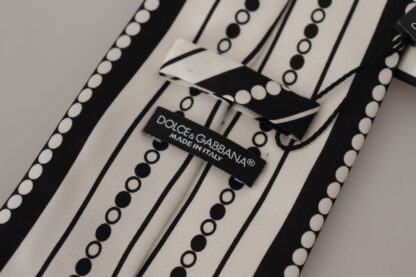 Dolce & Gabbana - Elegant Monochrome Silk Tie