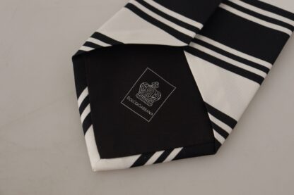 Dolce & Gabbana - Elegant Black and White Silk Tie