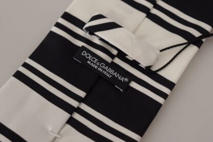 Dolce & Gabbana - Elegant Black and White Silk Tie