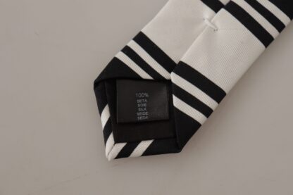 Dolce & Gabbana - Elegant Black and White Silk Tie