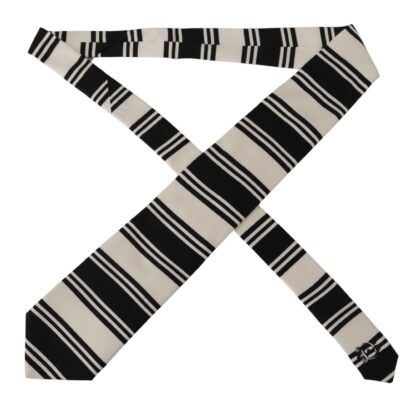 Dolce & Gabbana - Elegant Black and White Silk Tie