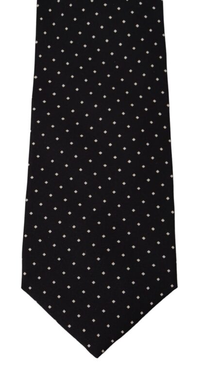 Dolce & Gabbana - Elegant Black and White Polka Dot Silk Tie