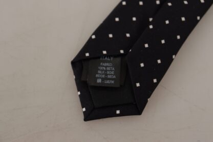 Dolce & Gabbana - Elegant Black and White Polka Dot Silk Tie