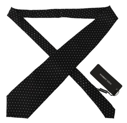 Dolce & Gabbana - Elegant Black and White Polka Dot Silk Tie