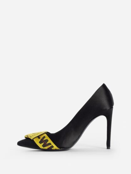 Off-White - Black Leather Women Pump