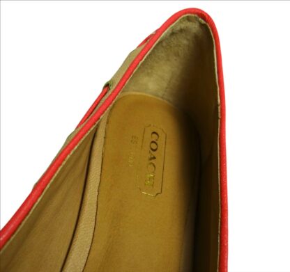 COACH - Manika Soft Tan Leather Flat Shoes