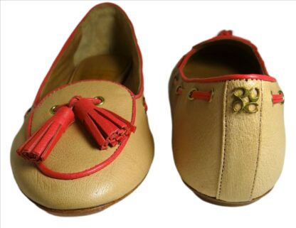 COACH - Manika Soft Tan Leather Flat Shoes