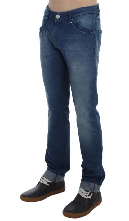 Acht - Slim Fit Blue Wash Italian Denim