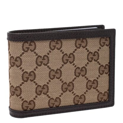 Gucci - Gucci Men's GG Brown Canvas Bifold Wallet 292534