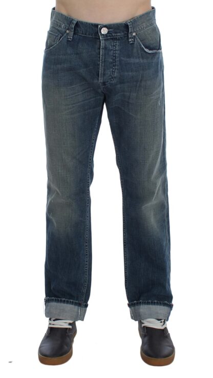 Acht - Elegant Regular Fit Blue Wash Denim