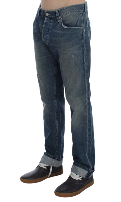 Acht - Elegant Regular Fit Blue Wash Denim