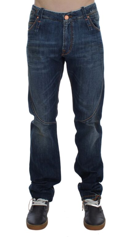 Acht - Chic Slim Fit Blue Wash Italian Jeans