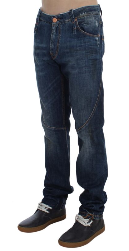 Acht - Chic Slim Fit Blue Wash Italian Jeans