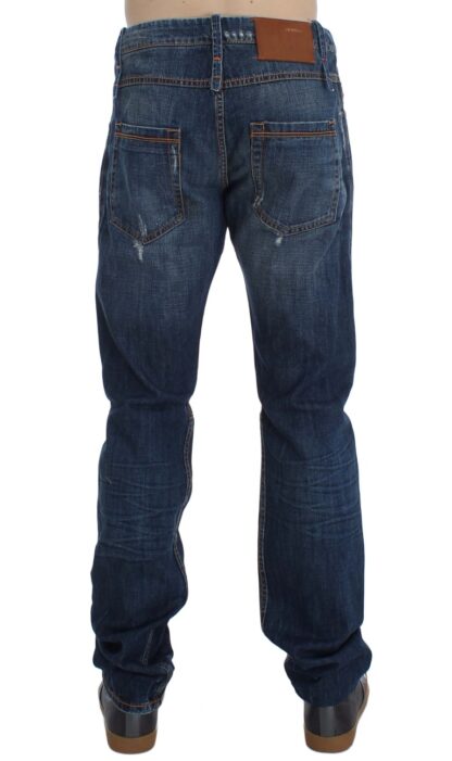 Acht - Chic Slim Fit Blue Wash Italian Jeans