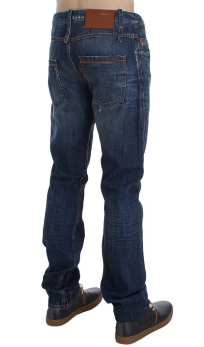 Acht - Chic Slim Fit Blue Wash Italian Jeans