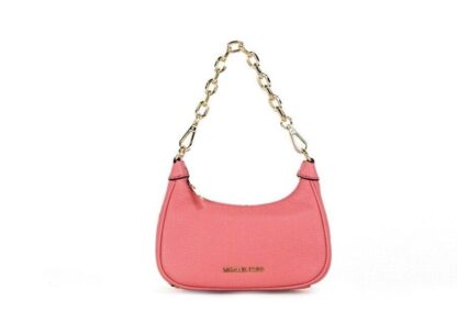 Michael Kors - Cora Mini Tea Rose Pebbled Leather Zip Pouchette Crossbody Handbag