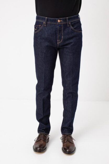 Jacob Cohen - Elegant Blue Denim Jeans with Suede Detail