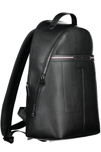 Tommy Hilfiger - Black Polyurethane Men Backpack