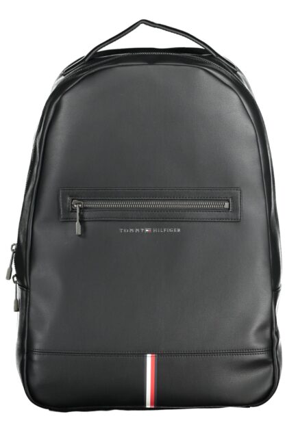 Tommy Hilfiger - Black Polyurethane Men Backpack