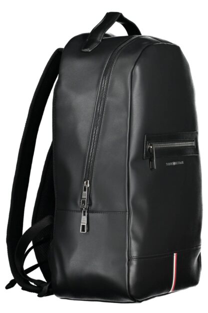 Tommy Hilfiger - Black Polyurethane Men Backpack