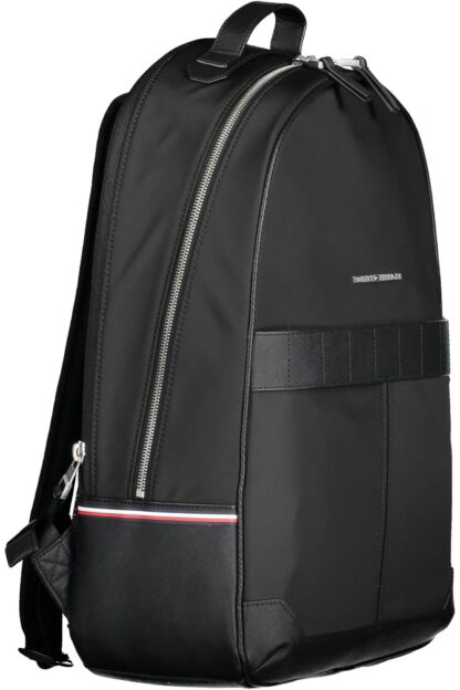 Tommy Hilfiger - Black Polyester Men Backpack