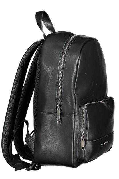 Tommy Hilfiger - Black Polyurethane Men Backpack