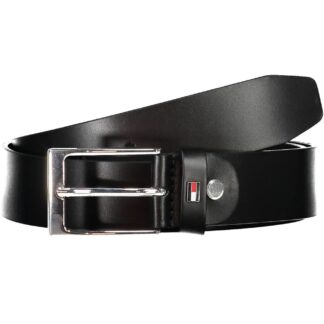 Tommy Hilfiger - Black Leather Men Belt