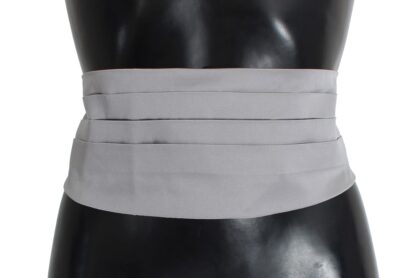 Dolce & Gabbana - Elegant Silk Gray Cummerbund