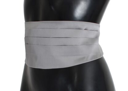 Dolce & Gabbana - Elegant Silk Gray Cummerbund