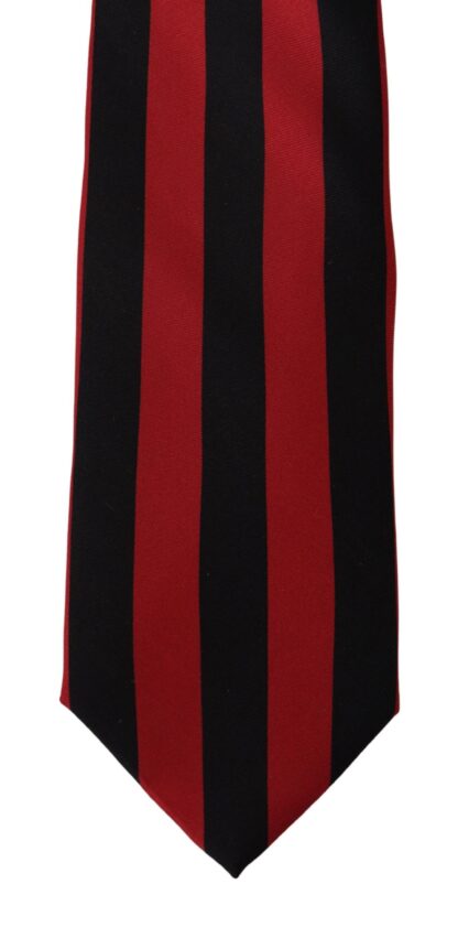 Dolce & Gabbana - Elegant Silk Black and Red Designer Tie