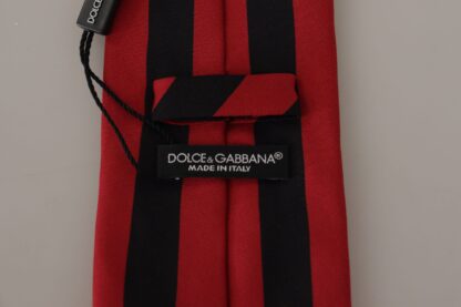 Dolce & Gabbana - Elegant Silk Black and Red Designer Tie