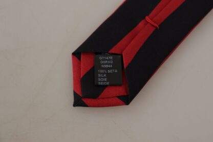 Dolce & Gabbana - Elegant Silk Black and Red Designer Tie